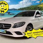 Mercedes-Benz C 180 d T A Pro *Vakkari / LED Ajovalot / Peruutuskamera / Lohkol&auml;mmitin / Sportti nahkapenkit * - Suomi-auto / Tuoreet Pirellin nastarenkaat / Lohkol&auml;mmitin + sis&auml;tila l&auml;mmitin / Lis&auml;valo