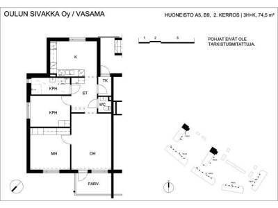 Vuokrataan Luhtitalo 3 huonetta - Oulu Kaakkuri Vasamatie 10