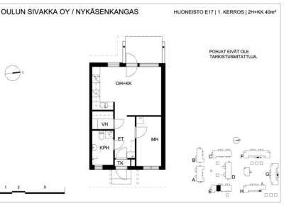 Vuokrataan Luhtitalo Kaksio - Oulu Kirkkokangas Nyk&auml;senkankaantie 10 E