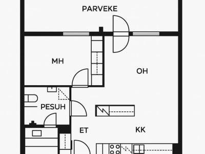 Vuokrataan Kerrostalo Kaksio - Oulu V&auml;livainio Revonkuja 5