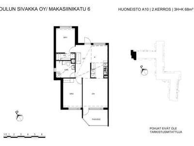 Vuokrataan Kerrostalo 3 huonetta - Oulu Myllytulli Makasiinikatu 6