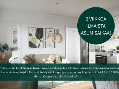 Vuokrataan Kerrostalo Kaksio - Tampere Haukiluoma Tyviraitti 9 B