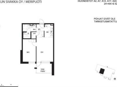 Vuokrataan Kerrostalo Kaksio - Oulu Keskusta Meritullinraitti 4 A