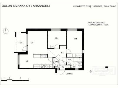 Vuokrataan Luhtitalo 3 huonetta - Oulu Koskela Purjehtijantie 7 C