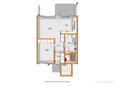 Vuokrataan Rivitalo Kaksio - Rovaniemi Saarenkyl&auml; Puikuojantie 7 F