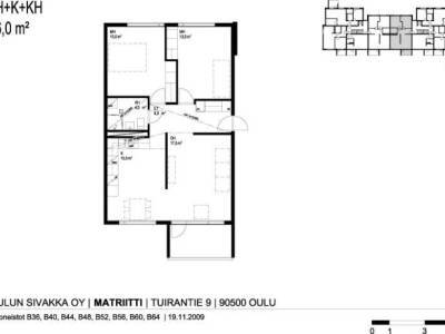 Vuokrataan Kerrostalo 3 huonetta - Oulu Tuira Tuirantie 9