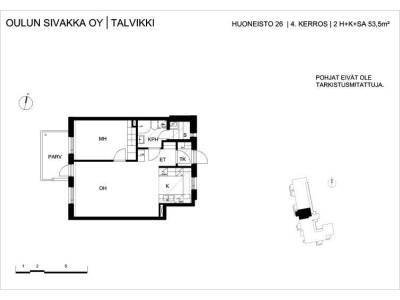 Vuokrataan Luhtitalo Kaksio - Oulu Rajakyl&auml; Ruiskukkatie 17