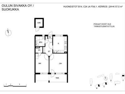 Vuokrataan Luhtitalo Kaksio - Oulu Huonesuo Lev&auml;suontie 21