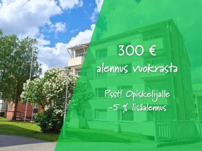 Vuokrataan Kerrostalo Kaksio - Kajaani Keskusta Kirkkokatu 15 B
